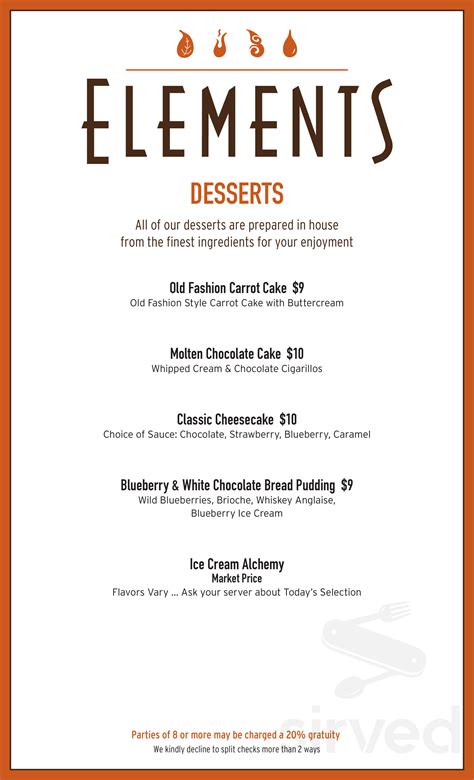 Fine Dining Dessert Menu / Fine Dining Dessert Menu Design Template By