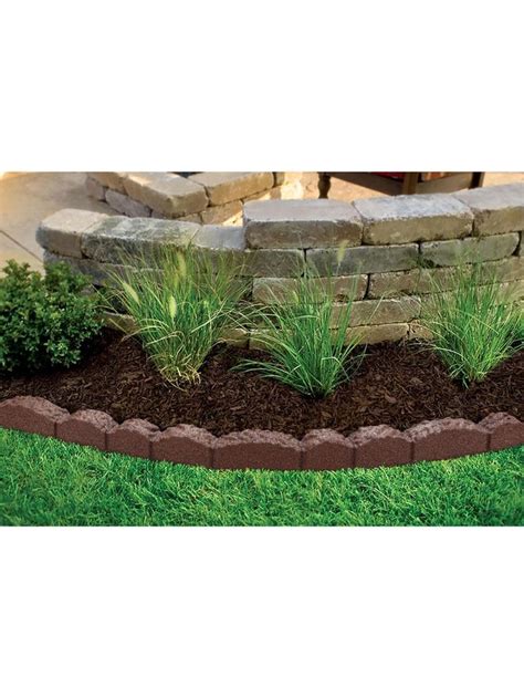 Cobblestone Recycled Rubber Landscape Edging 4 Low