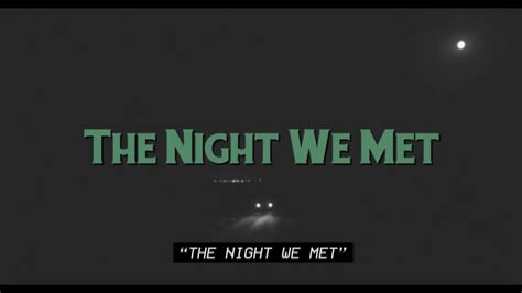 Take back the night foundation®'s mission as a charitable 501(c)3 organization is to create safe communities and respectful relationships through awareness events and initiatives. Lord Huron - The Night We Met (Lyric Video) - YouTube