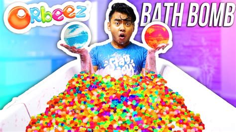 Giant Bath Bomb Orbeez Bath Challenge Youtube