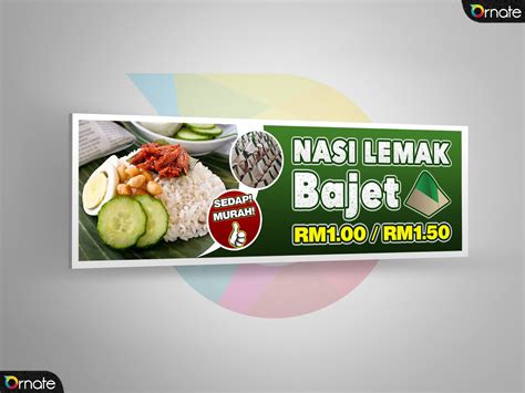 Sehingga bagi para pembuat banner harus. Nasi Lemak Bajet | 5' x 1.5' - Ornate Creative Solutions ...