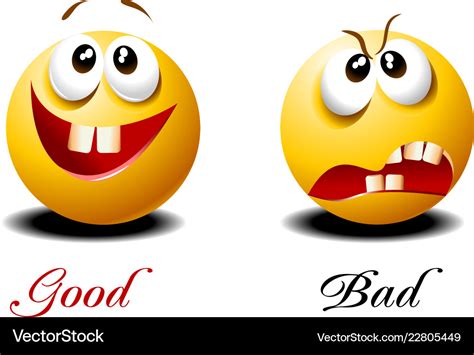 Good And Bad Royalty Free Vector Image Vectorstock