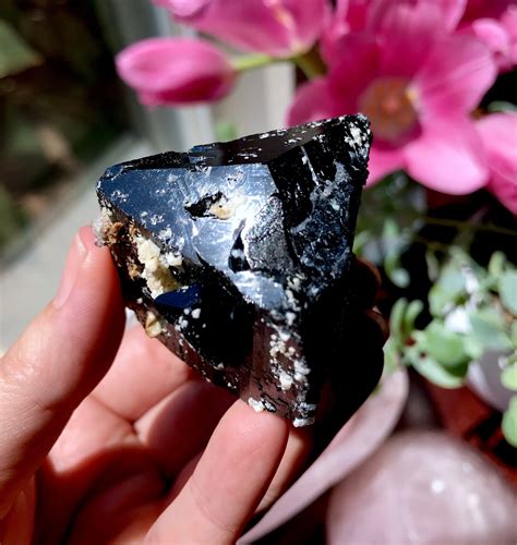 Beautiful Double Terminated Black Tourmaline Crystal with Small ...