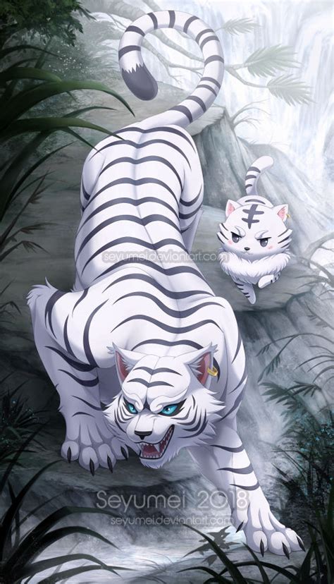 Com Kohaku The White Tiger By Seyumei On Deviantart