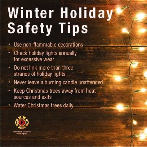 Winter Holiday Safety Tips Safety Tips Fire Safety Tips Lessons