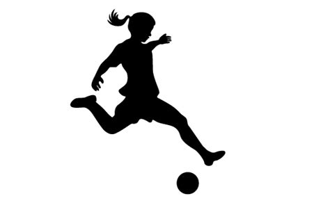 Free Girl Kicking Soccer Ball Silhouette Download Free Girl Kicking