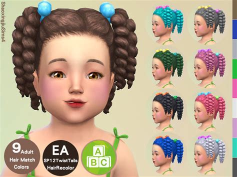 The Sims Resource Toddler Sp12twisttails Hair Recolor