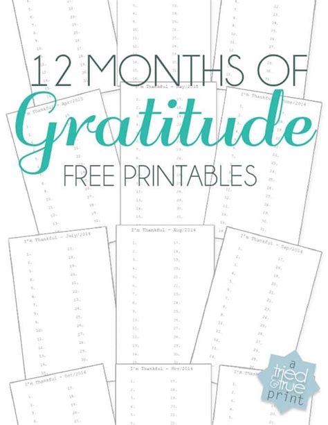Gratitude Journal Tried And True Creative Gratitude Journal Printable
