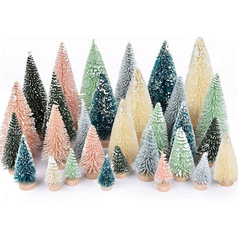 Buy Yqing 30 Pcs Artificial Mini Christmas Trees Small Pine Tree With