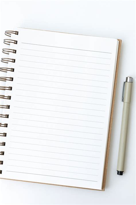 Blank Plain White Notebook Page Free Psd Mockup Rawpixel