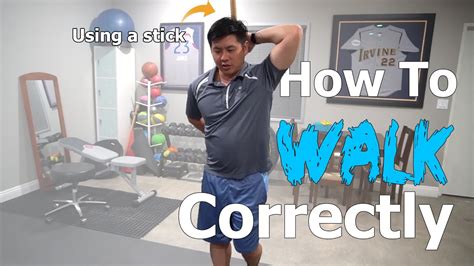 physical therapist shows how to walk correctly part 2 walking posture and strategy youtube