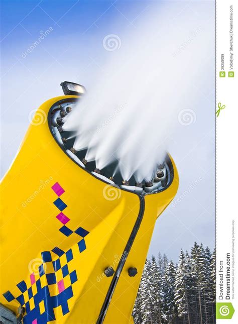 Snowmashine Stock Image Image Of Outdoors Cannon Snowmaker 28258089