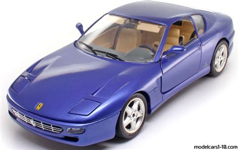 The engine used on the 456 was a 5.5 liter v12 that derived from the dino v6 which produced 442 hp. 1992 - Ferrari 456 GT coupe Bburago 1/18 - Details