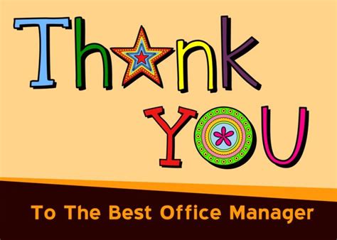 Thank You Office Manager Card Ad Spon Office Manager Card