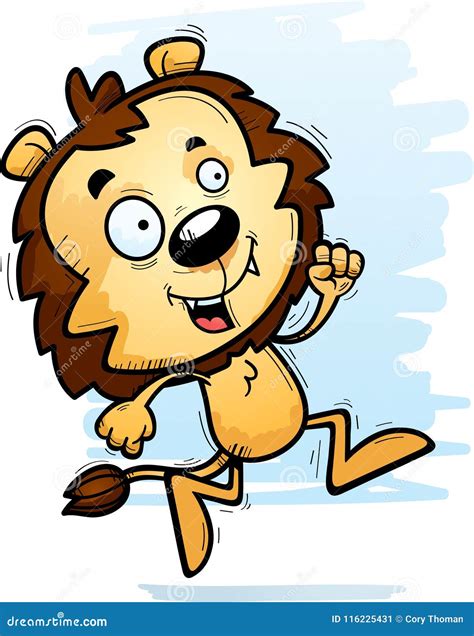 Cartoon Male Lion Running Stock Vector Illustration Of Lion 116225431