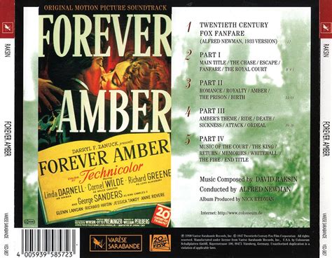 David Raksin Forever Amber Original Motion Picture Soundtrack 1947