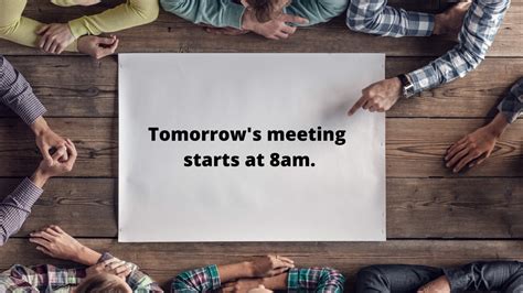 Tomorrows Meeting Or Tomorrows Meeting Which Is Correct One Minute