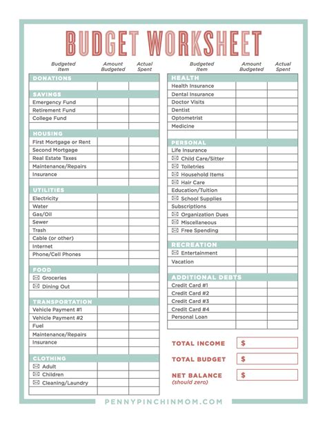How To Create A Home Budget Spreadsheet 12 Household Budget Worksheet