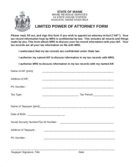 Sample Letter Of Power Of Attorney For Authorization For