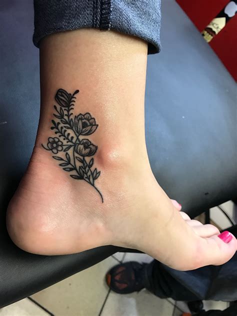 Flower Tattoos Small Ankle