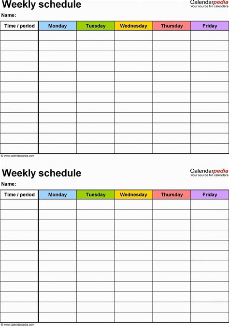 12 Hour Schedule Template Calendar Template Printable