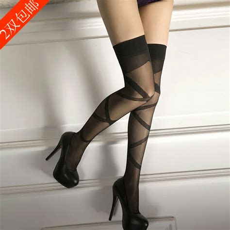 Women S Sexy Over The Knee Ultra Thin Transparent Jacquard Luxury