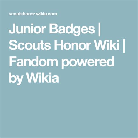 Junior Badges Scouts Honor Wiki Fandom Powered By Wikia Girl Scout