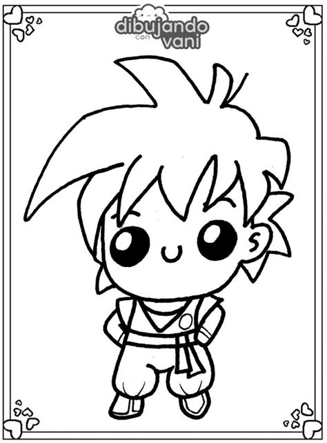 Dibujo De Goku Para Imprimir Y Colorear Dibujando Con Vani
