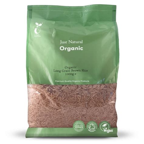 Just Natural Organic Long Grain Brown Rice 1kg Appleseeds Health Store