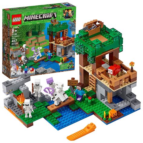 Lego Minecraft The Skeleton Attack 21146 Building Kit 457 Piece