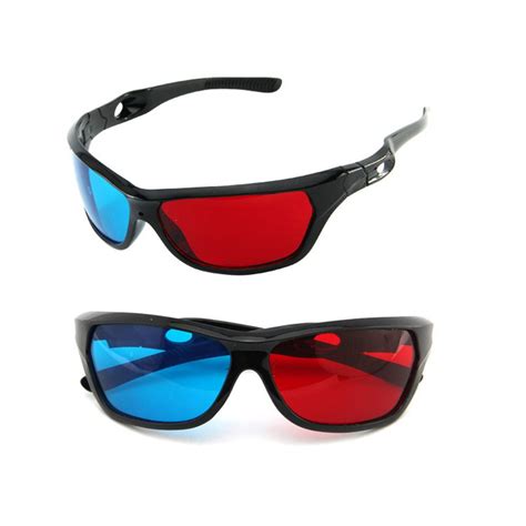 Black Frame Universal 3d Plastic Glasses Red Blue Cyan 3d Glass