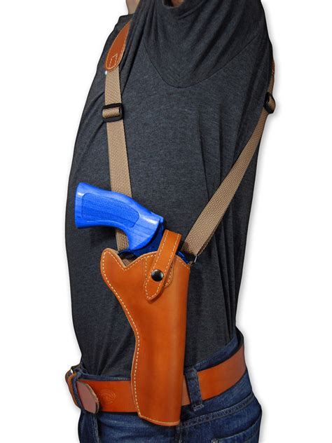 New Barsony Saddle Tan Leather Vertical Gun Shoulder Holster For Sandw 6