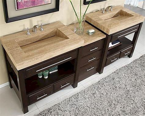 How can a sink and a mirror—such a simple pair—be so visually inspiring? Silkroad 92" Double Sink Cabinet w/Drawer Bank, Vanity Top ...