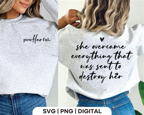She Overcame Everything That Was Sent To Destroy Her Svg Etsy