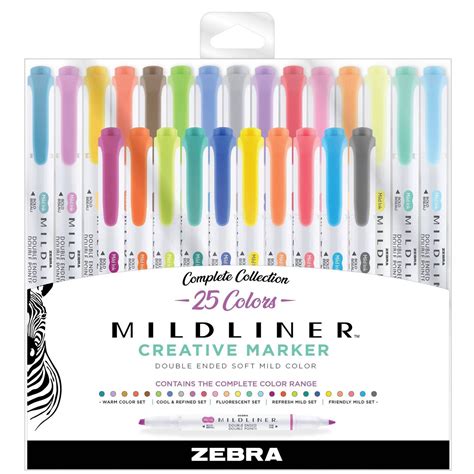 Zebra Mildliner Double Sided Highlighter 25 Color Set Giveaway — The