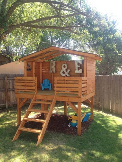 Play Fort Backyard For Kids Backyard Projects Backyard Play