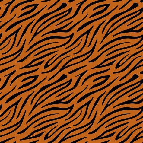 Tiger Color Seamless Pattern The Orange And Black Stripe Texture Is