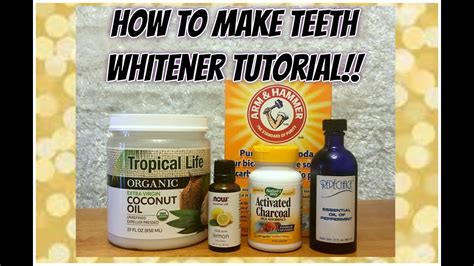 How To Make Homemade Teeth Whitener Diy Tutorial Youtube