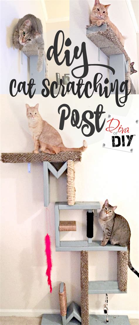 Cat Scratching Post Make Your Own Meow Diva Of Diy
