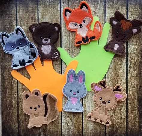 Woodland Finger Puppets Set Products Swak Embroidery A Z Embroidery