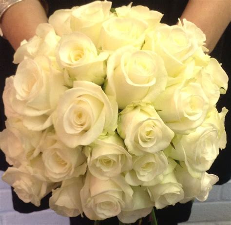 Uk White Rose Bridal Bouquet White Roses Hand