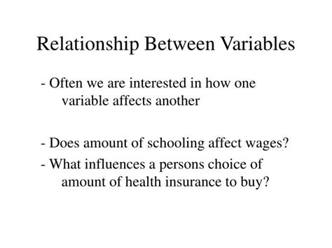 Ppt Relationship Between Variables Powerpoint Presentation Free