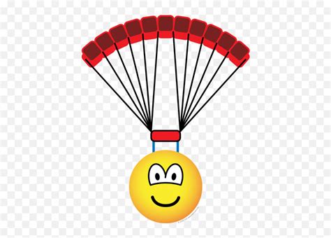 Emoticons Smiley Parachute Emojiemoticons P Free Emoji Png Images