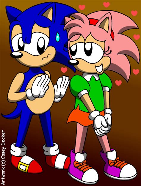 Sonic And Amy Classic Cute Couple By Caseydecker On Deviantart