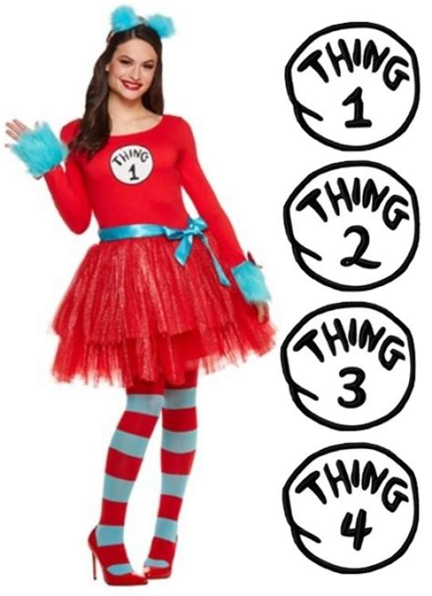 Dr Seuss Cat In The Hat Costume Set Book Week Thing 1 Thing 2 Costumes Au