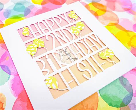 Happy Birthday Cut Out Card Birthday Card Cut Out Card Etsy