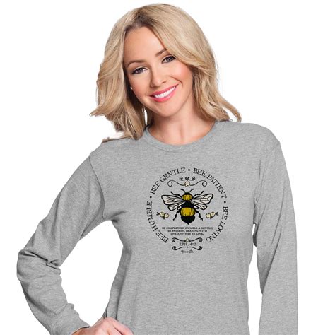 Blessed Girl Womens Long Sleeve T Shirt Bee Humble