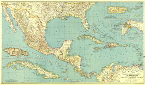 Mexico And Central America Physical Map Maping Resources
