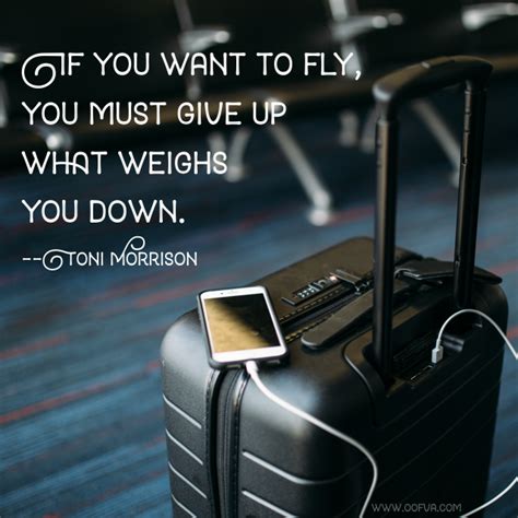 If You Want To Fly You Must Give Up What Weighs You Down Toni Morrison Quoteoftheday Oofva