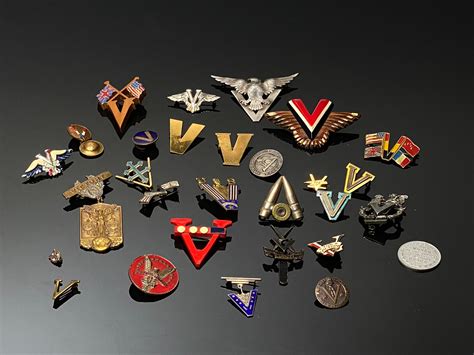 Lot Of Wwi Wwii Victory Pins And Medals